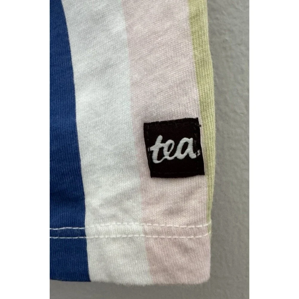 Tea Collection 2T Striped Spring/Summer Flutter Sleeve Jumpsuit